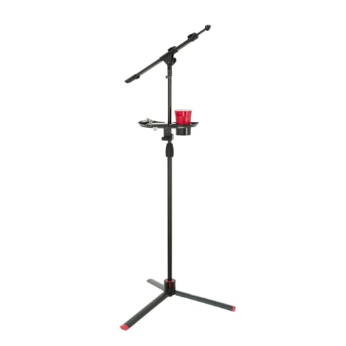 Gator Frameworks Microphone Stand Accessory Tray with Drink Holder and Guitar Pick Tab, 12" x 7" (GFW-MIC-ACCTRAY) (Pack of 6) - size: 12" x 7" Standard Tray - 6 Pack, style: Standard Tray