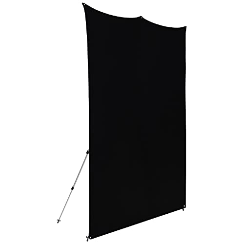 Westcott X-Drop Pro Wrinkle-Resistant 8' x 8' (2.44 x 2.44m) Backdrop for Headshots, Photoshoots, Group Portraits, Video Interviews, & Photo Booths - Portable and Travel Friendly (Rich Black) - color: Rich Black