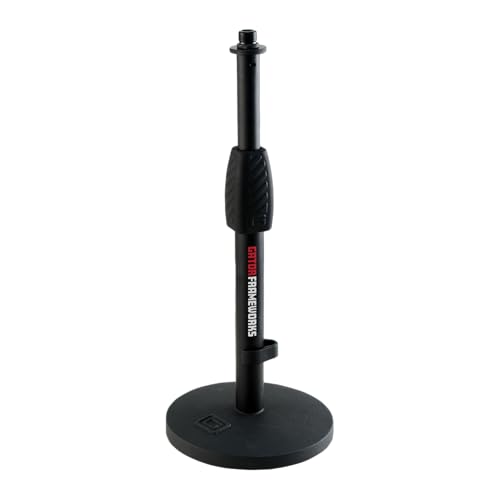 Gator Frameworks Desktop Mic Stand with Round Base and Twist Clutch (GFW-MIC-0601) - size: 6" Weighted Base
