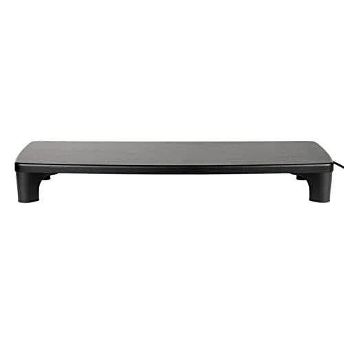 3M Adjustable Monitor Stand with 4-Port USB Hub, Black, Great for Computer Monitors, Laptops, TVs, Speakers, Printers and More