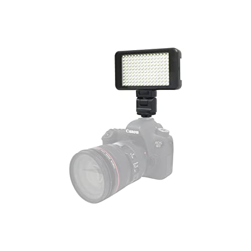 Vidpro LED-150 Photo and Video Light Kit - On Camera Panel LED Light - Adjustable and Dimmable Light Fits Cameras Video Camcorders and DLSR w/Hot Shoe Includes Rechargeable Battery Diffuser and More - size: LED-150