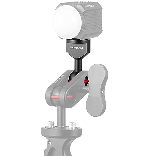 MINIFOCUS 2Pcs 1'' Ball Adapter to 1/4"-20 Screw, Universal Ball Joint Bracket with 1/4" Screw Base Adapter for Underwater Camera Arm Tray Diving Photography System - color: 1/4" Screw