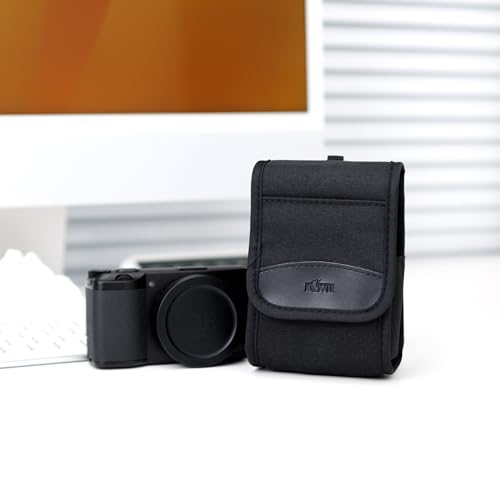 KIWIFOTOS Compact Camera Case for Lumix ZS99 ZS300 Sony RX100 VI ZV-1 II ZV-1F Ricoh GR IV III Canon SX740 G7XIII TG-6 TG-5 Kodak H35N FZ45 FZ55 Digital Camera Bag - color: Digital Camera Case Black