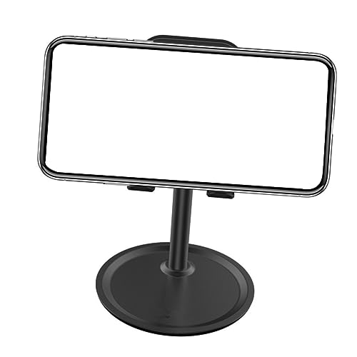 KALLORY Desktop Phone Bracket Height and Angle Durable and Slip Design for Use for Video Calls and Live Streaming - color: Black