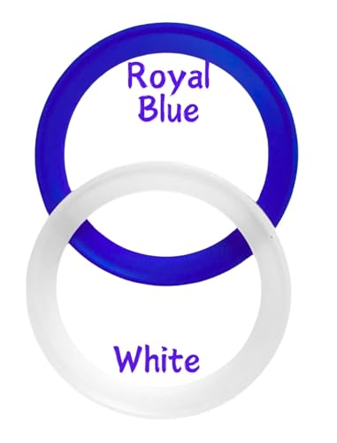 SM7b Retaining O-Ring for Shuer SM7B, SM7dB Microphone Pop Filter RK345 Base Accessories - Mic Flare Identification, 2 Pack (Royal Blue-White)