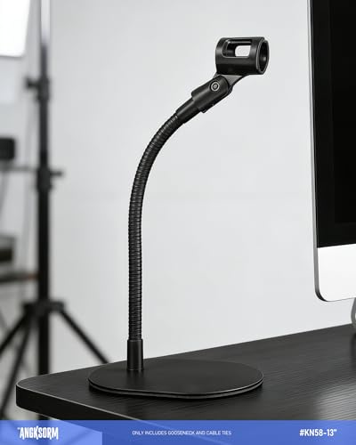 9-INCH Heavy-Duty Microphone Flexible Gooseneck Hose Arm - Mic Stand Mount Extension Tubes with Universal 5/8-27" Thread - size: 9-INCH