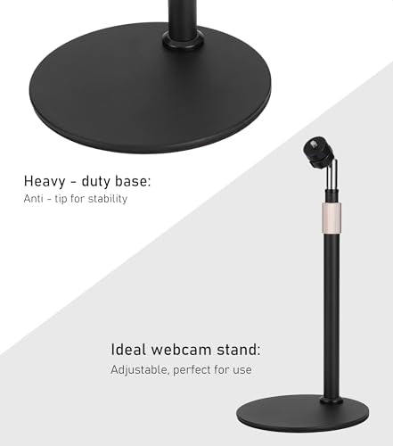 B15 All Metal Webcam Phone Desk Camera Stand 360° Swivel Holder for Webcam C960 C930e C930 C920 C920S C922x C922 Brio 4K C925e C615 and Other 1/4'' Thread Devices