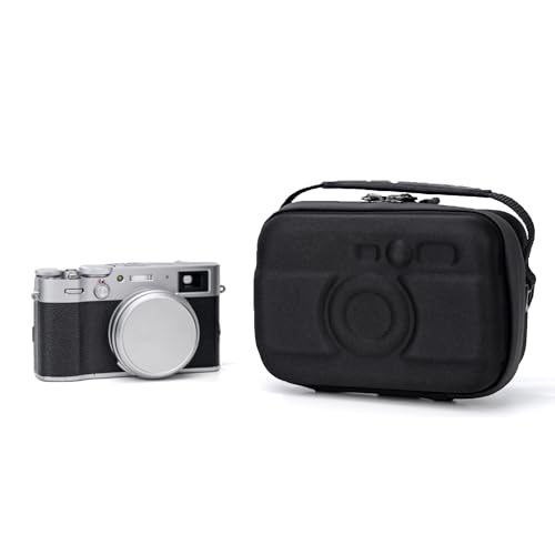 KIWIFOTOS EVA Camera Case for Fuji X100VI Lumix L10 ZV-E10II | Compact Camera Bag for A6700 Leica Sofort 2 PowerShot V1 V10 G7X Mark II - color: EVA Camera Case Black