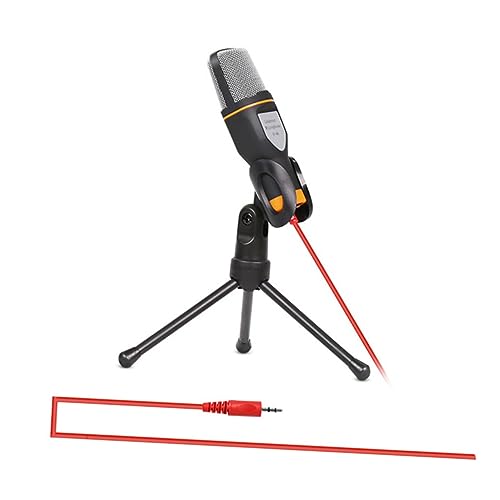 Toyvian Microphone for Computer Condenser Microphone Sf-666 with Holder Clip Sound Podcast Studio Video