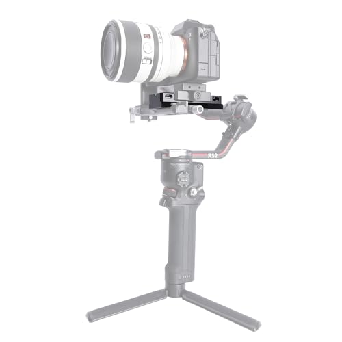 NICEYRIG Extended Quick Release Plate for Manfrotto-Style to Quick Release Clamp for Arca-Swiss, Tripod to Gimbal Adapter Applicable for DJI RS 4/4 Pro/3/3 Pro/2/RSC2, Ronin S - 563