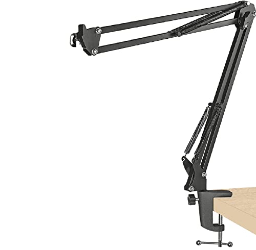 Replacement Aluminum Alloy Universal Bracket Adjustable C-Clamp Desk Light Mounting Bracket Cantilever Bracket for Microphone Arm and Desktop Table Lamp