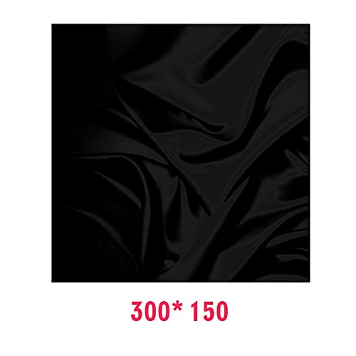 Black Velvet Photography Backdrop,Light Absorbing Non Reflective Solid Professional Black Background Cloth - size: 150x300cm