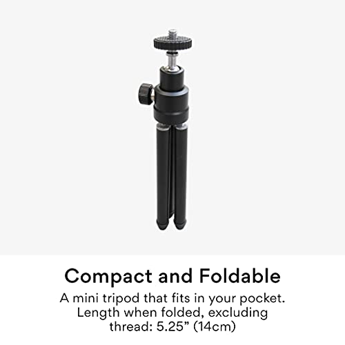 MEE Audio Lightweight Mini Tripod for Webcams and Small Cameras for Video Conference; Flexible, Portable, Compact Web Cam Desk Tabletop Travel Mount Stand for Logitech Webcam C920 C925 C920s C922