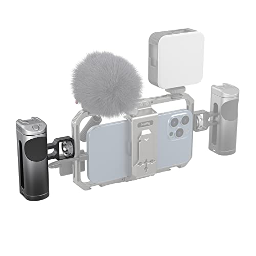 SmallRig Side Handle Grip for Smartphone Cage Video Rig, Remote Trigger Aluminum Phone Cage Handle with Wireless Remote Control Button - 3838 - size: 3838 (with wireless control)