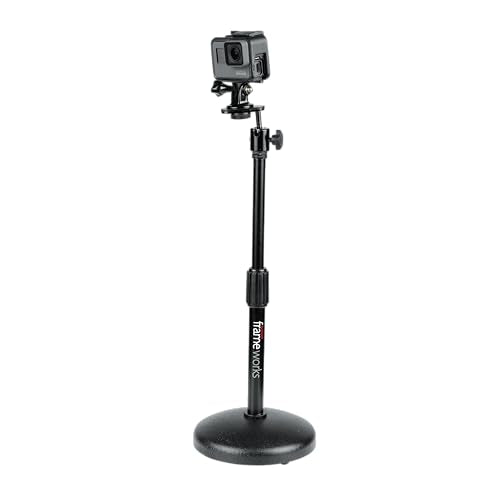 Gator Frameworks Desktop Microphone Stand with Round Weighted Base & Adjustable Height (GFW-MIC-0501) (Pack of 4) - size: 5" Weighted Base (Pack of 4), style: Adjustable Height
