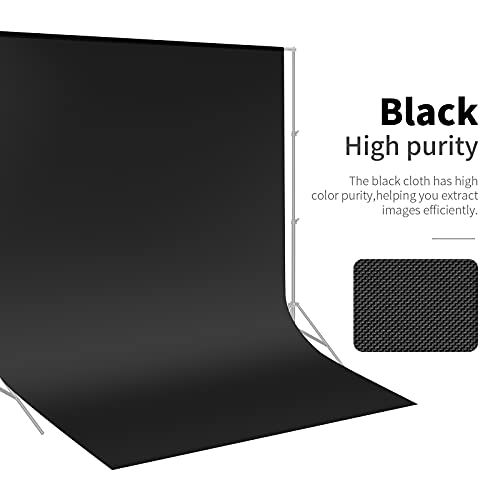 NEEWER 10 x 12FT / 3 x 3.6M PRO Photo Studio Premium Polyester Collapsible Backdrop Background for Photography, Video and Television (Backdrop ONLY) - Black - color: Black, size: 10 x 12 ft