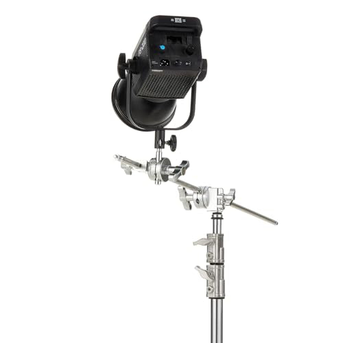 PHOCUS 4.92inch Long Double Stud 5/8" Baby Pin Attach with Super Clamp, Grip Head for Photography Lighting