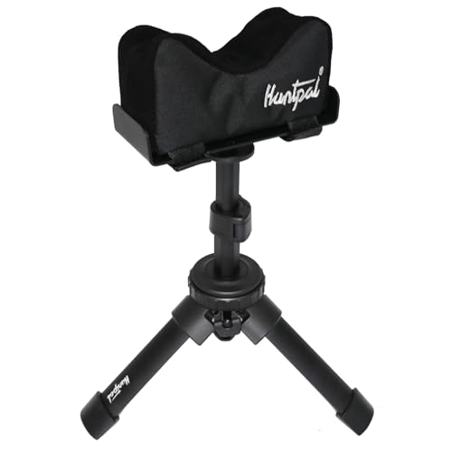 HUNTPAL Portable Shooting Stick Tripod Gun Rest | Portable, Adjustable Height, Compact Aluminum Construction, For Range Table Shooting Target Practice - color: Tripod+Sandbag