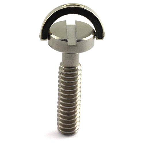 HJ Garden 2pcs 1/4-20 Thread D-Ring Stainless Steel Camera Fixing Screws for Camera Tripod Monopod QR Plate,D Shaft Quick Release Plate Mounting Screw 26mm Length - size: 1/4"-20x26mm