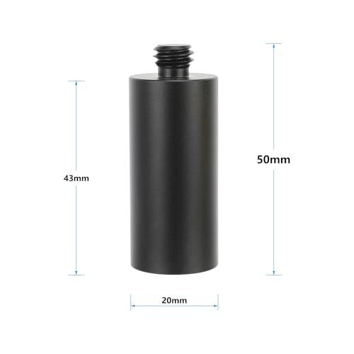 CAMVATE 5/8"-27 Female to 3/8"-16 Male Mic Stand Adapter (2" Long,2 Pieces)-3746