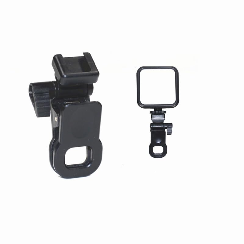 2 Pack LED Video Light Clips Holder with Cold Shoe Mount Portable Photography Lighting Clip on Clamp for Magnetic RGB Camera Lights Panel Rechargeable Soft Light Vlogging Tablet Laptop Display