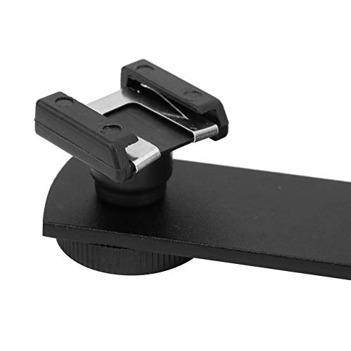 Tripod Accessories, Aluminum Alloy Rotating Camera Mount Offset Mount with Hot Shoe for Photography