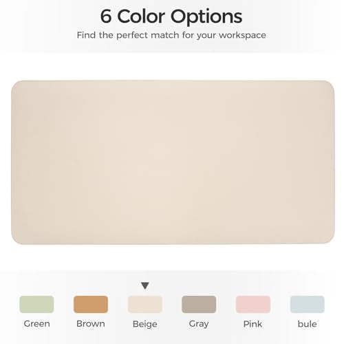 Silicone Desk Mat for Minimal, Creative, Vanity Desk – Reduces Glare, Comfortable Viewing – Writable, Non-Slip, Waterproof, Roll-Up – Food-Grade Platinum-Cured Silicone, Gift Tube(Warm Beige) - color: Warm Beige