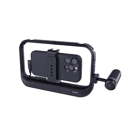 Moment SuperCage – Professional Mobile Filmmaking Rig with Cold Shoe Mounts, ¼”-20 Threads & Accessory Compatibility – Durable Aluminum Camera Cage for Mobile Videography