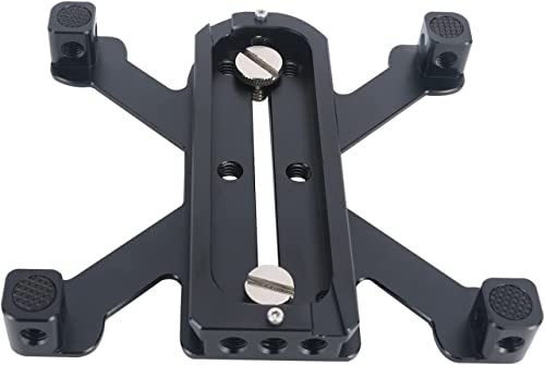 NICEYRIG Quick Release Plate for Arca-Swiss Standard, Tripod/Ground Shooting Switch Plate with Four-feet Stand Support for Heavy Camera, Camcorder - 520 - size: 4.3 Inch
