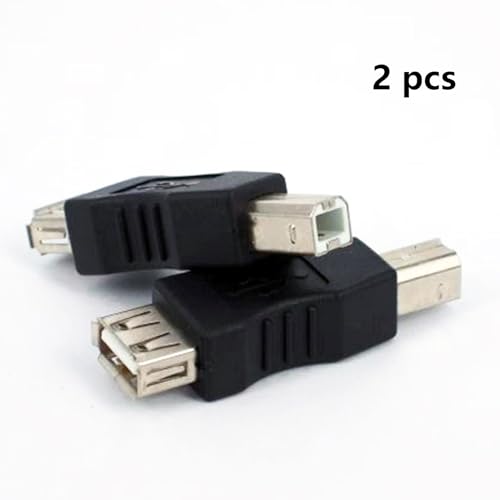 USB TypeB Male Print Adapter toUSB2.0TypeA Female Converter2pcs | USB A Female to USB B Male Connector Type A Female to USB Type-B Print Male Plug