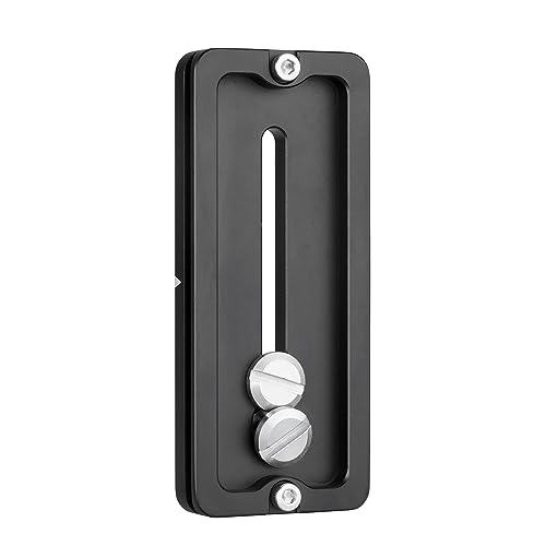 LEOFOTO PU-D Universal Quick Release Plate, 90mm/100mm Long Camera Plate, 1/4" and 3/8" Screws, Arca Compatible (PU-90D) - size: 90mm