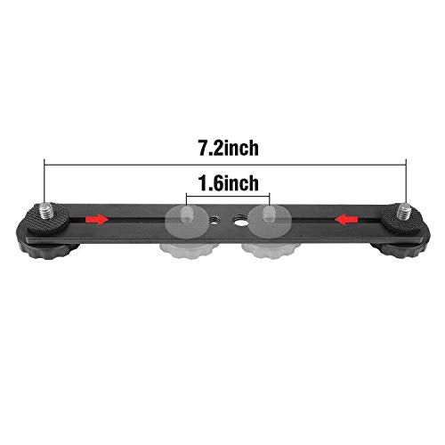 Dual Flash Bracket,Chromlives Dual Tripod Mount Bracket,1/4" Dual Camera Mount Flash Extension Bar,8" Dual Tripod Bracket for Camera,LED Light,DSLR Camera,Tripod,Flash Light(2 Pack) - color: Tripod Bracket