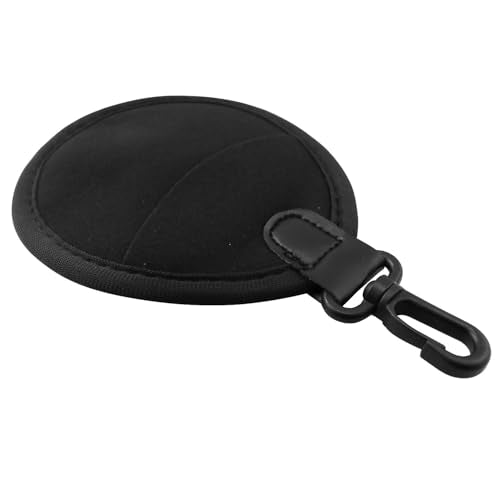 E-outstanding 2PCS Black Circular Filter Storage Pouch 9.7x11.6cm Stretch Fabric Bag Sleeve Protective Case
