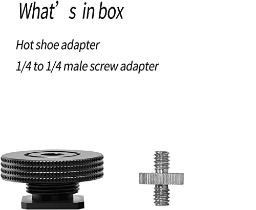 1/4" Female Thread to Hot Shoe Adapter, Atmoshue Hot Shoe Mount Adapter for Magic Arm, Video Light,Monitor