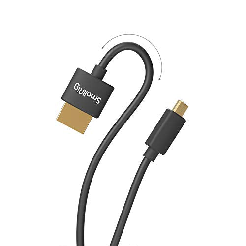 SMALLRIG Micro Ultra Thin HDMI Cable 35cm/1.15Ft (D to A), Super Flexible Slim High Speed 4K 60Hz HDR 2.0, Fit for Sony A7RIII / A6600 / A6500, for FUJIFILM X-T3 / X-T4, for GoPro Hero 7/6/5-3042B - size: 35CM(D to A)