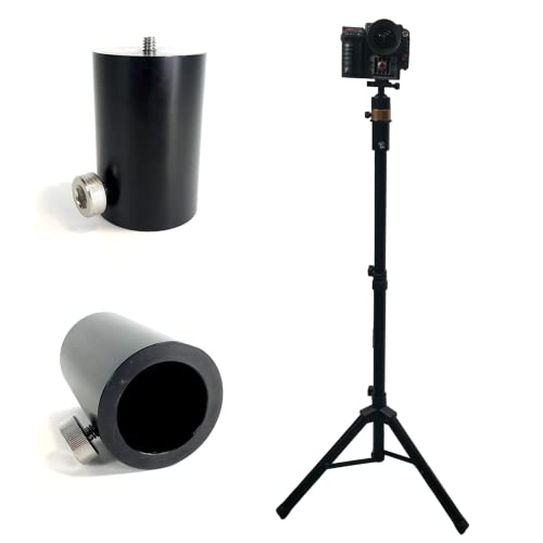 Glide Gear SPA 100 Adapter – Convert Speaker Stand to Tripod – 1/4-20 Mount, 1.41" Diameter, Ball/Fluid Head Compatible, Aluminum Build - size: SPA 100