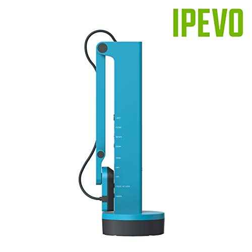 IPEVO VZ-X Wireless 8MP Document Camera, 3 Modes of Connectivity — Wi-Fi, HDMI, and USB, Compatible with Web Conferencing Software, Works Wirelessly with iOS, tvOS, and Android,Black, Blue - style: Wireless, HDMI and USB Connection