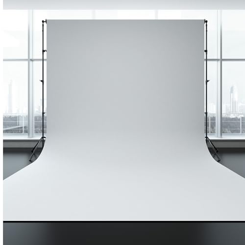 White Vinyl Photography Backdrop - 6ft(w) x 10ft(h) - Professional-Quality, Matte Studio Background White Vinyl Backdrop – Seamless Matte Photography Background