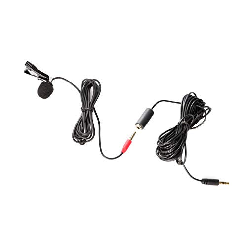 Saramonic Lavalier Clip-On Microphone for Smartphone with 4M Extension Cable Professional Video Microphone (SR-LMX1+)