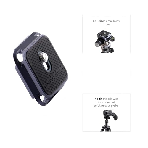 PGYTECH 2 Pcs Arca-Type Quick Release Plates Parts Replacement Switch Between Tripod, Monopod, Slider Arca Swiss Compatible - size: 2 Pieces
