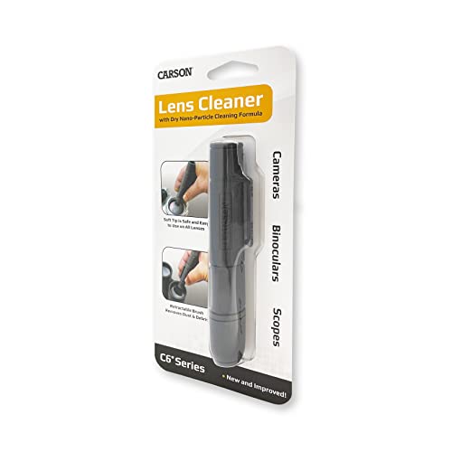 C6 Lens Cleaner Pen, with Dry Nano-Particle Cleaning Formula | Reusable Cleaner with Retractable Soft Brush - Great For Optics, Camera Lenses, and Screen Cleaning (CS-25) - style: 14mm Tip