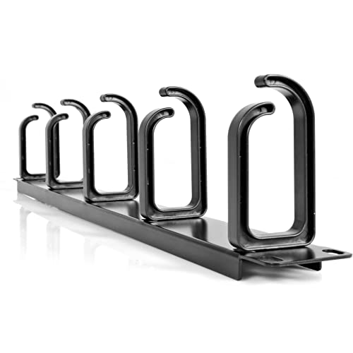StarTech 1U 19in Rack Cable Management Panel, D-Ring, Metal (CABLMANAGER2) - style: 1U Multi-Direction Rotating