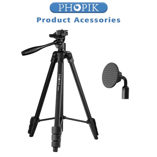 55" Phone Tripod, PHOPIK Aluminum Extendable Tripod Stand with Shutter, Carrying Bag, Compatible with iPhone/Android/Sport Camera&Insta 360 x5 Perfect for Video Recording/Selfies/Live Stream/Vlogging - size: PT204VP-Magnetic