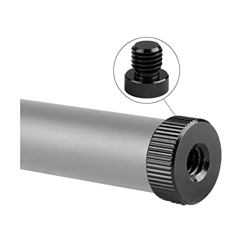 CAMVATE M12 Male to 1/4" Female Screw Adapter for 15mm Rod Plug(2 Pieces)