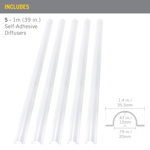 Armacost Lighting Self Adhesive LED Strip Light Diffuser 5-Pack 960061