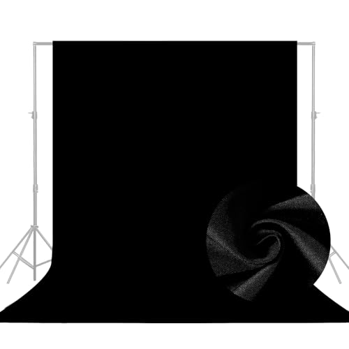 YSKE-Professional Black Photography Backdrop10X7ft - Machine Washable Seamless Background for Studio & Video - color: Black, size: 10X7