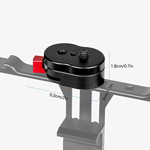 Koolehaoda Mini Quick Release Plate System with 1/4" Screw, Universal | For Camera Tripod, Gimbal, Monopod, Video Monitor, Magic Arm, Flash Bracket, Stabilizer, Compact Lightweight Design - color: Mini Quick Release System