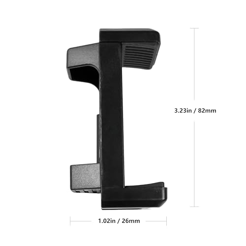 Hot Shoe Phone Mount for Camera, Ball Head Adapter with Phone Clamp - 360° Rotatable Smartphone Holder for DSLR/Mirrorless/Action Cam Live Streaming