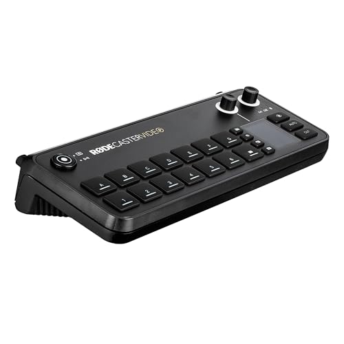 RODECaster Video All-in-One Production Console + 64GB Micro SD Memory Card + 10 Foot XLR + Cable Management Ties + Video Cable + 1/4 TRS + Microfiber Cloth (Bundle)
