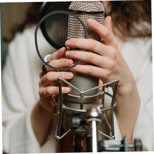 PRETYZOOM 10pcs Microphone Clamp Holder Rubber Elastic Bands Shockproof Mount for Condenser Mic Desk Stand - size: 11.50X11.50X0.50CM